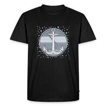 Ancre - T-shirt Premium bio Homme - noir - Devant - Nico (187cm)