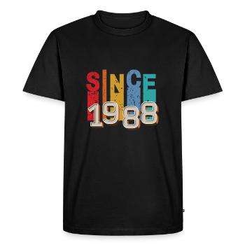 Since 1988 retro - Men's Premium Organic T-Shirt - black - Front - Nico (187cm)