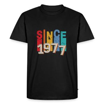 Since 1977 retro - T-shirt Premium bio Homme - noir - Devant - Nico (187cm)