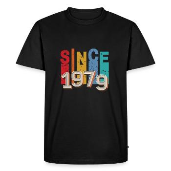 Since 1979 retro - T-shirt Premium bio Homme - noir - Devant - Nico (187cm)