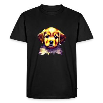 Golden Retriever Dog Owner Dog Puppy - Men's Premium Organic T-Shirt - black - Front - Nico (187cm)