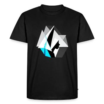À la mode tardive - T-shirt Premium bio Homme - noir - Devant - Nico (187cm)