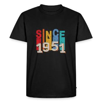 Since 1951 retro - T-shirt Premium bio Homme - noir - Devant - Nico (187cm)
