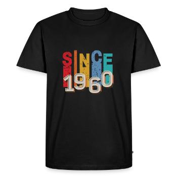 Since 1960 retro - T-shirt Premium bio Homme - noir - Devant - Nico (187cm)