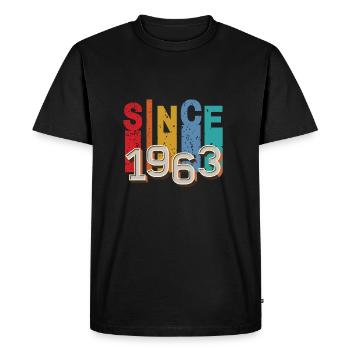Since 1960 retro - T-shirt Premium bio Homme - noir - Devant - Nico (187cm)