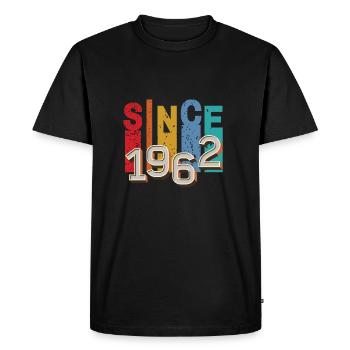 Since 1962 retro - T-shirt Premium bio Homme - noir - Devant - Nico (187cm)