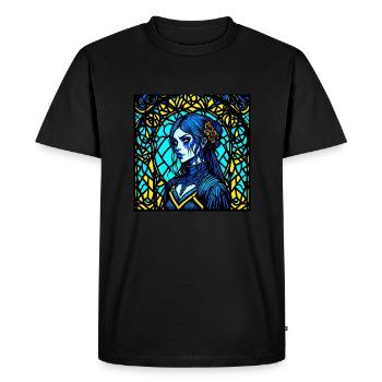 Fille gothique - T-shirt Premium bio Homme - noir - Devant - Nico (187cm)