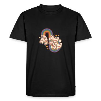 C’est correct de dire gay - T-shirt Premium bio Homme - noir - Devant - Nico (187cm)