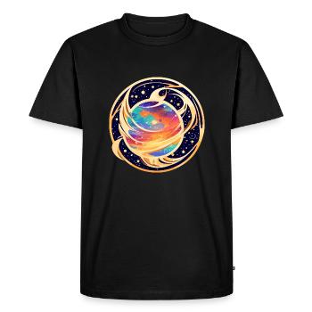Planète engloutie - T-shirt Premium bio Homme - noir - Devant - Nico (187cm)