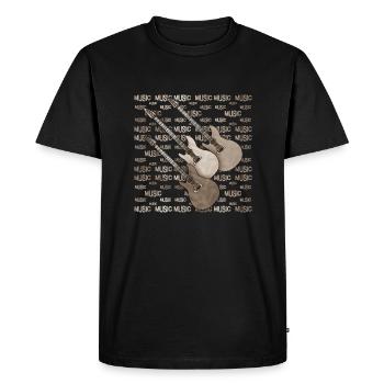 Guitars - Men's Premium Organic T-Shirt - black - Front - Nico (187cm)