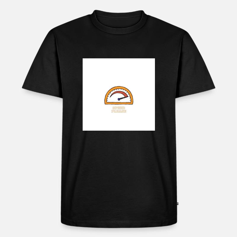 Geschwindigkeit bitte - Männer Premium Bio T-Shirt - Schwarz