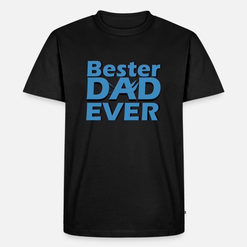 Bester dad ever - Männer Premium Bio T-Shirt - Schwarz