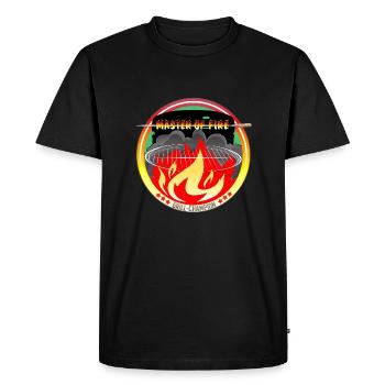 Maître de feu - T-shirt Premium bio Homme - noir - Devant - Nico (187cm)
