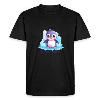 Till then, Penguin - T-shirt Premium bio Homme - noir - Devant - Nico (187cm)