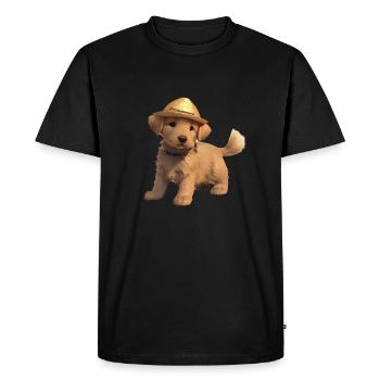 Chiot Labrador Retriever Labrador propriétaire - T-shirt Premium bio Homme - noir - Devant - Nico (187cm)
