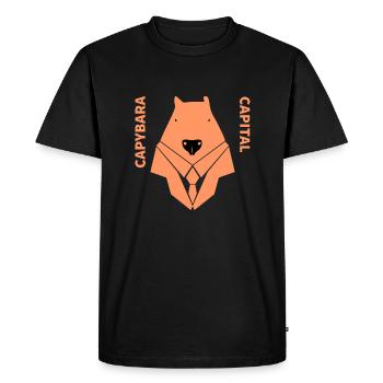 Cabybara Capital - T-shirt Premium bio Homme - noir - Devant - Nico (187cm)