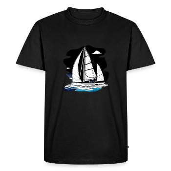 Sailing Sailing Sailing Sailing Ship Sailing Boat - Men's Premium Organic T-Shirt - black - Front - Nico (187cm)