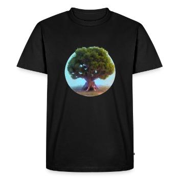 Tree of Life Yoga Tree of Life Meditation - Men's Premium Organic T-Shirt - black - Front - Nico (187cm)