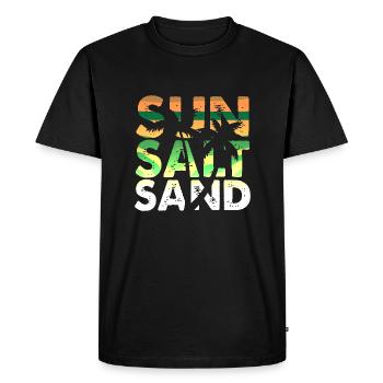 Summer surf croatia beach paradise hrvatska party - Men's Premium Organic T-Shirt - black - Front - Nico (187cm)