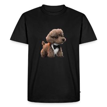 Caniche Dog Propriétaire Caniche Chiot Chiot Chien Amour Chien Amour Chien Amour - T-shirt Premium bio Homme - noir - Devant - Nico (187cm)