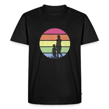 Mother's Day gift ideas for Retro Mom - Men's Premium Organic T-Shirt - black - Front - Nico (187cm)