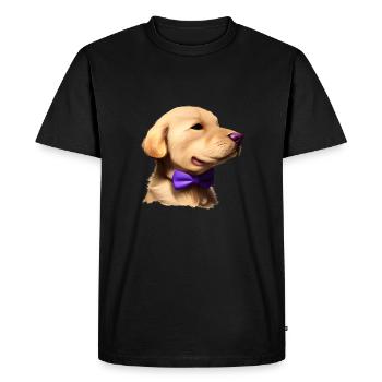 Golden Retriever Puppy Dogs Dog Owners - Men's Premium Organic T-Shirt - black - Front - Nico (187cm)