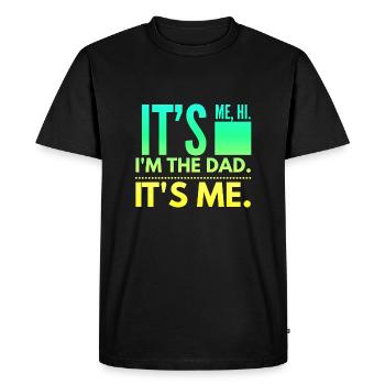 Lustiger Papa zum Vatertag - Men's Premium Organic T-Shirt - black - Front - Nico (187cm)