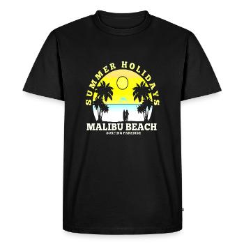 Summer surf croatia beach paradise party vibes Usa - Men's Premium Organic T-Shirt - black - Front - Nico (187cm)