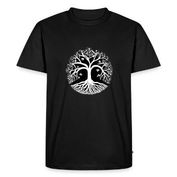 Méditation Arbre de Vie Arbre de Vie Yoga - T-shirt Premium bio Homme - noir - Devant - Nico (187cm)