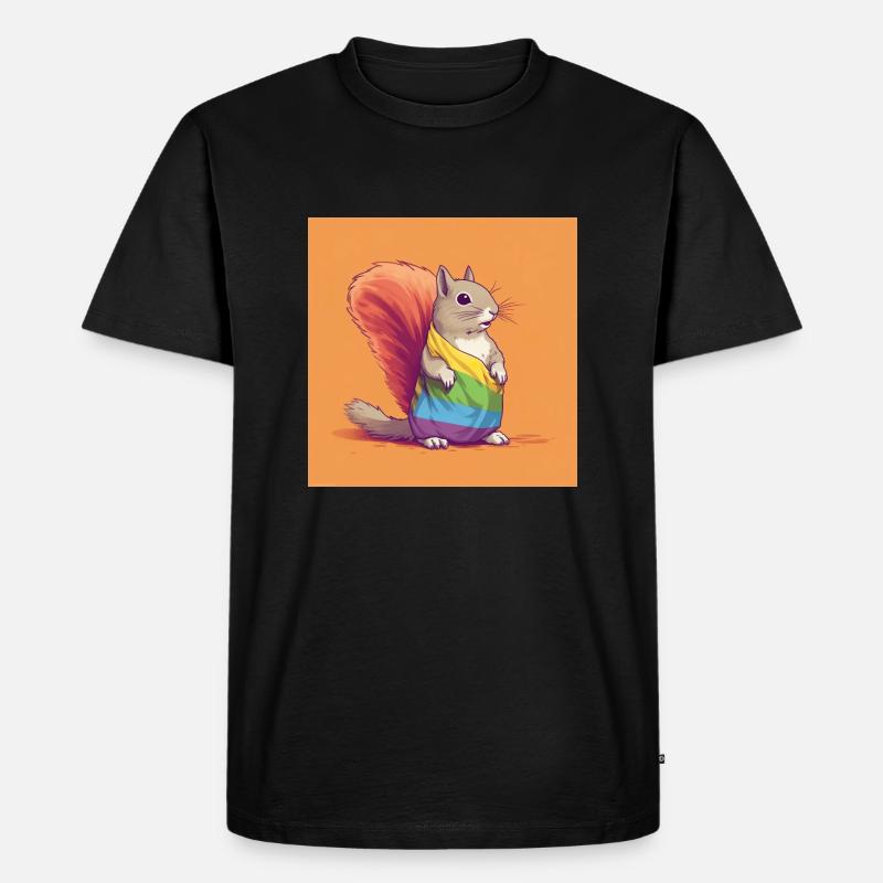 Pride LGBT Eichhörnchen - Männer Premium Bio T-Shirt - Schwarz