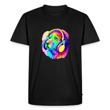 Labrador, propriétaire du chiot Labrador Retriever - T-shirt Premium bio Homme - noir - Devant - Nico (187cm)