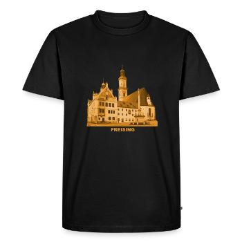 Freising, Hôtel de ville, Isar, Munich, Bavière - T-shirt Premium bio Homme - noir - Devant - Nico (187cm)
