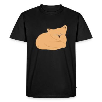 Bébé chat endormi2 - T-shirt Premium bio Homme - noir - Devant - Nico (187cm)