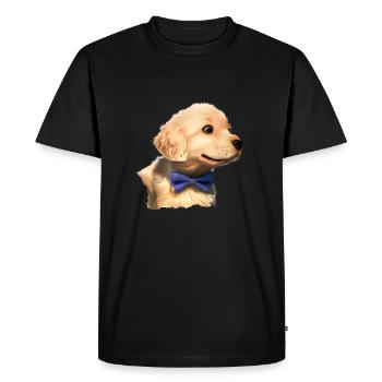 Golden Retriever Dog Owner Dog Puppy - Men's Premium Organic T-Shirt - black - Front - Nico (187cm)
