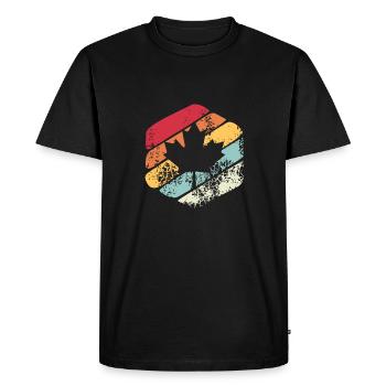Canada Vintage Gift - Men's Premium Organic T-Shirt - black - Front - Nico (187cm)