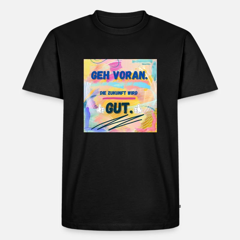 Die Zukunft wird gut - Männer Premium Bio T-Shirt - Schwarz