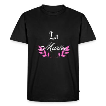 La mariée - T-shirt Premium bio Homme - noir - Devant - Nico (187cm)
