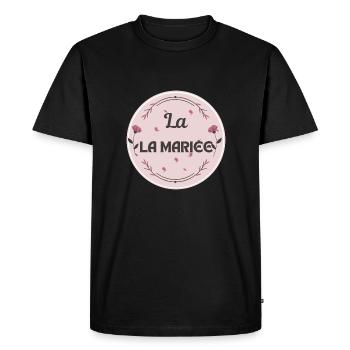 La mariée - T-shirt Premium bio Homme - noir - Devant - Nico (187cm)