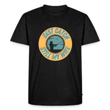 best catch - Men's Premium Organic T-Shirt - black - Front - Nico (187cm)