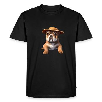 Chien Bulldog Chiens Propriétaires de chiens Propriétaires de chiens - T-shirt Premium bio Homme - noir - Devant - Nico (187cm)