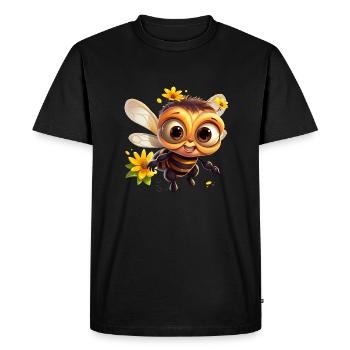 Funny honey bee - Men's Premium Organic T-Shirt - black - Front - Nico (187cm)