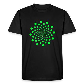 om signe chakra point infini vert néon - T-shirt Premium bio Homme - noir - Devant - Nico (187cm)