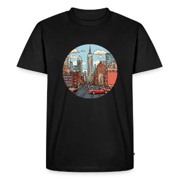 NU - T-shirt Premium bio Homme - noir - Devant - Nico (187cm)