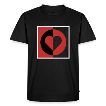 Mirage cardiaque - T-shirt Premium bio Homme - noir - Devant - Nico (187cm)