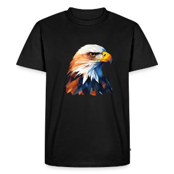 Portrait d’aigle à tête blanche pour les fans d’aigle - T-shirt Premium bio Homme - noir - Devant - Nico (187cm)
