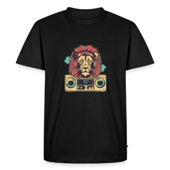 Lion s Jam - T-shirt Premium bio Homme - noir - Devant - Nico (187cm)