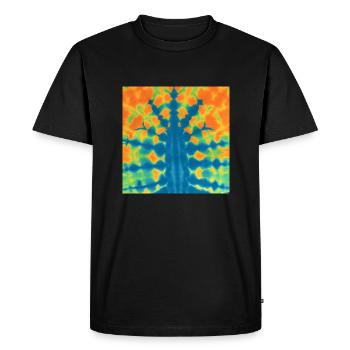 Modèle de matrice de tye - T-shirt Premium bio Homme - noir - Devant - Nico (187cm)