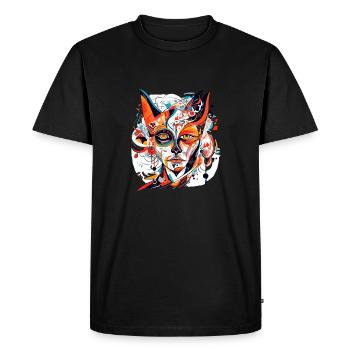 Hizi déesse féline - T-shirt Premium bio Homme - noir - Devant - Nico (187cm)