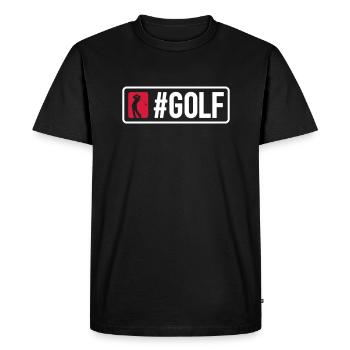 #GOLF - Men's Premium Organic T-Shirt - black - Front - Nico (187cm)