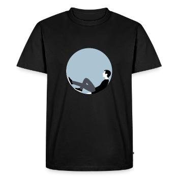 Bubble - T-shirt Premium bio Homme - noir - Devant - Nico (187cm)